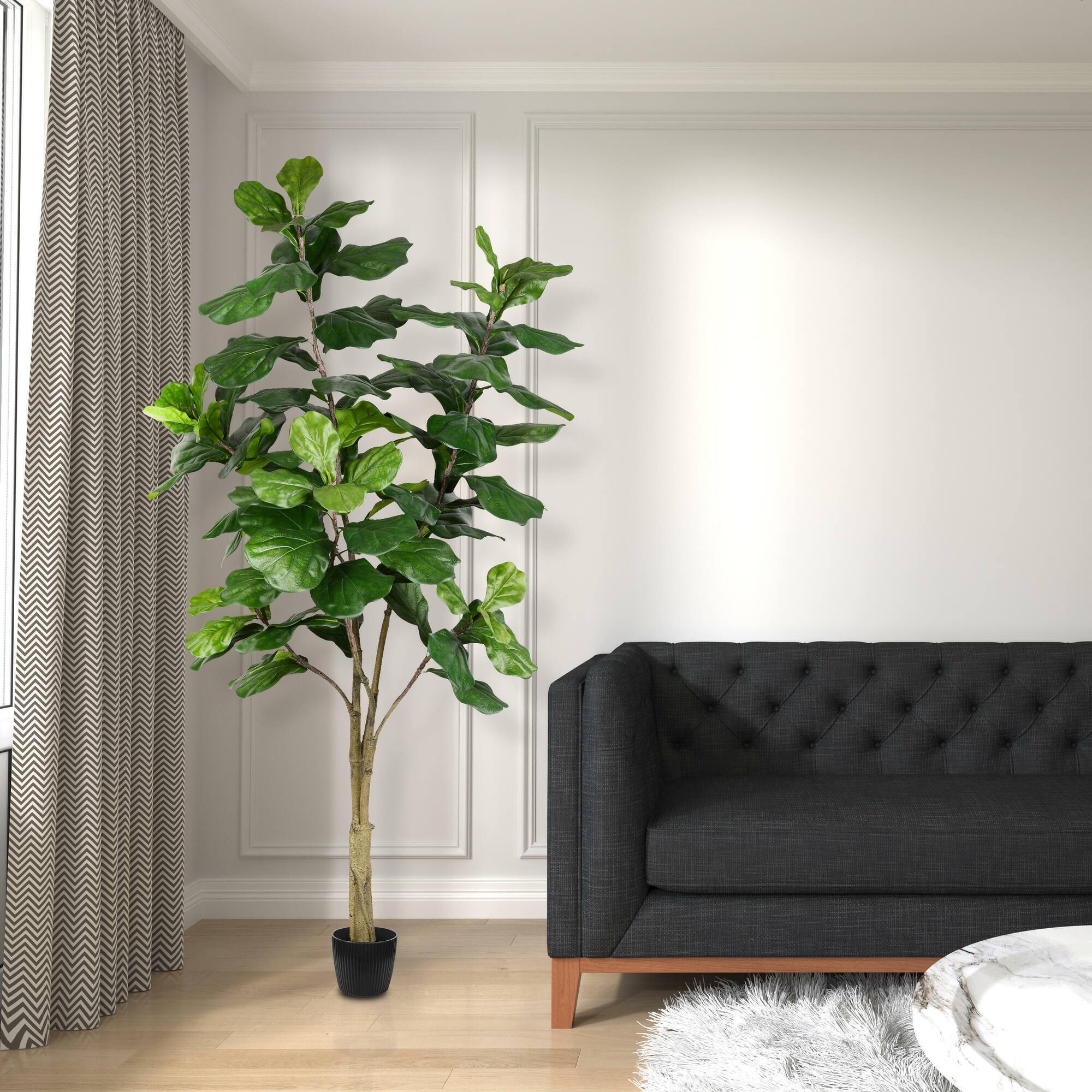 7ft. Potted Artificial Fiddle Tree